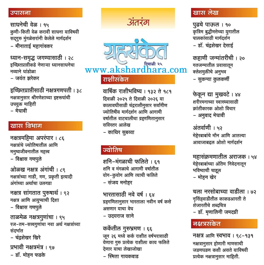 Grahasanket Diwali Ank 2025 ( ग्रहसंकेत दिवाळी अंक 2025 )