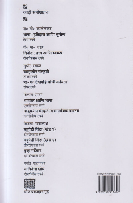 Kavita Ani Pratima (कविता आणि प्रतिमा )