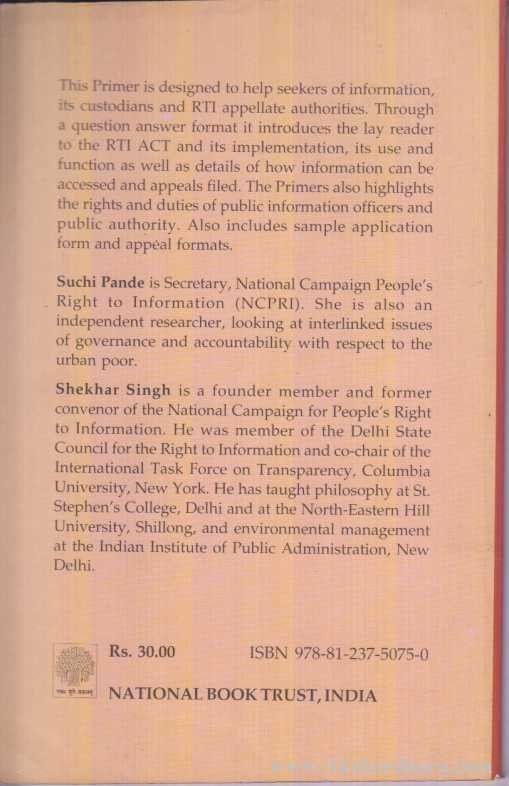 Right To Information Act 2005