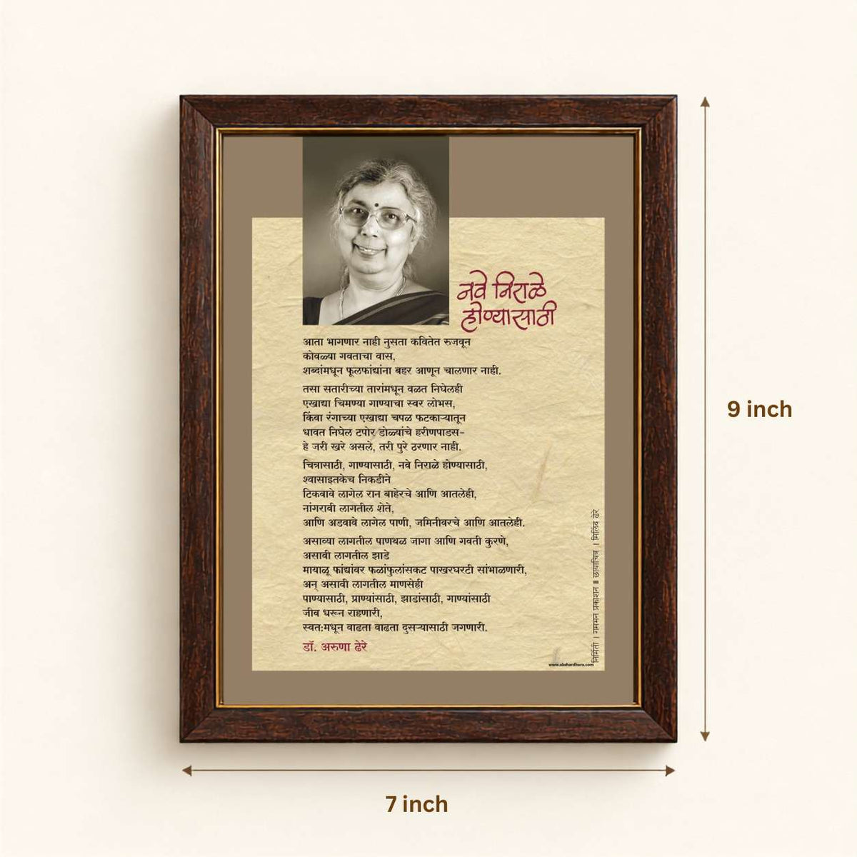 Kavita Frame :  Nave Nirale Honyasathi - Dr. Aruna Dhere ( कविता फ्रेम : नवे निराळे होण्यासाठी - डॉ. अरुणा ढेरे )