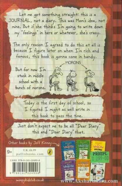 Diary Of a Wimpy Kid a Novel in Cartoons