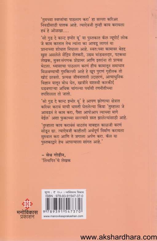 So Good They Cant Ignore You ( सो गुड दे कान्ट इग्नोर यू )